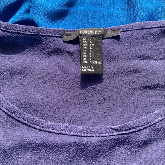 Forever 21 Dark Blue Blouse - Picture 2 of 3
